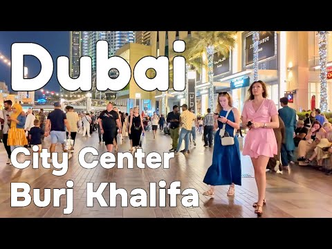 Dubai 🇦🇪 Burj Khalifa, Amazing City Center [4K] Walking Tour