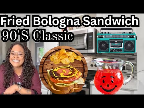 Delicious Old School Fried Bologna Sandwich