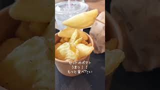 【ふもとっぱら】名物ハンバーガーめっちゃうまいぞ！#食べるだけ    #キャンプ場 #shorts