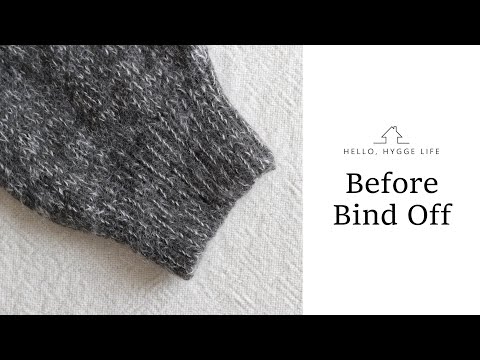 Before Bind Off / ゴム編み止め前の準備周