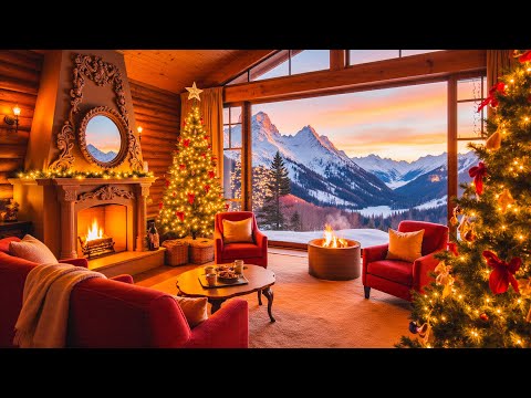 Cozy Winter Cabin Ambience ❄️ Smooth Jazz Music, Blizzard Winds and Fireplace Sounds to Work, Study