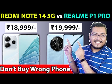 🔥 REDMI NOTE 14 5G vs REALME P1 PRO - Best 5G Smartphone Under ₹20000