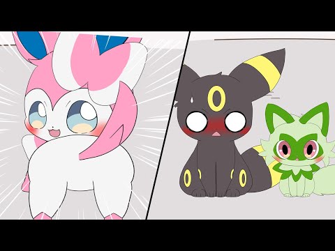 Sylveon wagged her tail! The effect on Sprigatito and Umbreon is...!? | Pokémon Animation