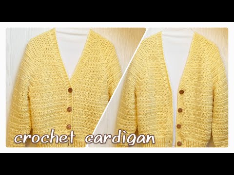 [Top Down] How to crochet a long sleeve cardigan