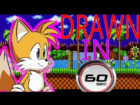 How I Draw Miles 'Tails' Prower from Sonic the Hedgehog In 60 Seconds