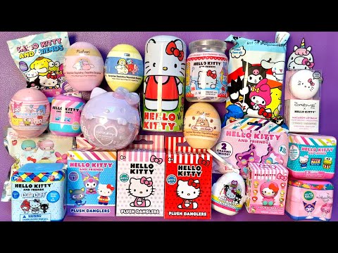 ASMR HELLO KITTY TOYS SURPRISE UNBOXING | HUGE Sanrio Mystery Blind Boxes mini toys