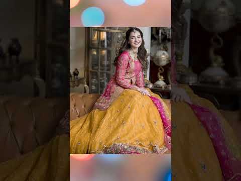 pakistani actress bridal photo shoot in mehndi  dresses #mehndibrides #shortsviral