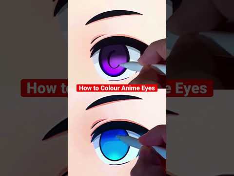 How to Colour Anime Eyes 😱 Draw Chibi Digital Art with Procreate #drawing #animeart #digitalart