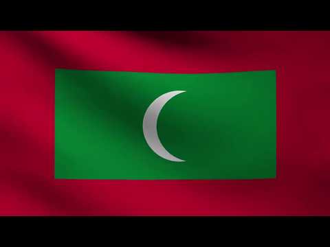 [10 Hours] Maldives Flag Waving - Video & Audio - Waving Flags