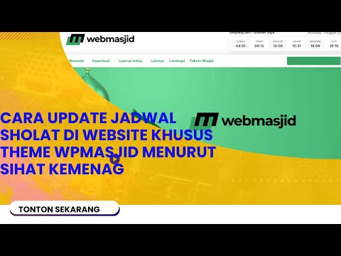 Cara Update Jadwal Sholat di Website khusus Theme WPMASJID  Menurut SIHAT Kemenag