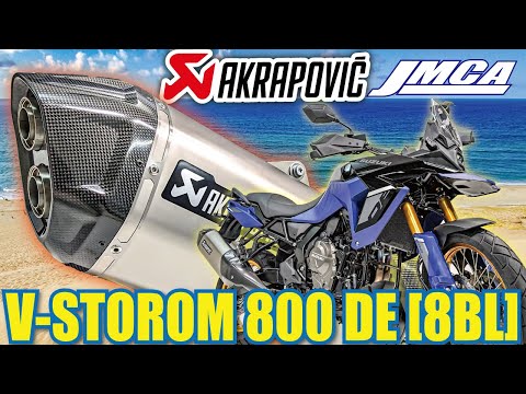 【JMCA認証】AKRAPOVICスリップオンマフラー エキゾーストサウンド SUZUKI V-STROM800DE 23 8BL適合モデル