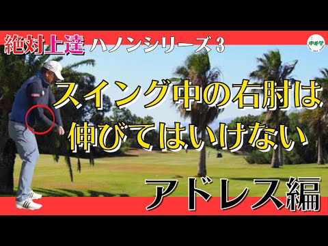 【ゴルフのハノン】ハーフスイングで絶対習得すべき！右肘の使い方！【中井学の切り抜きゴルフ学校】