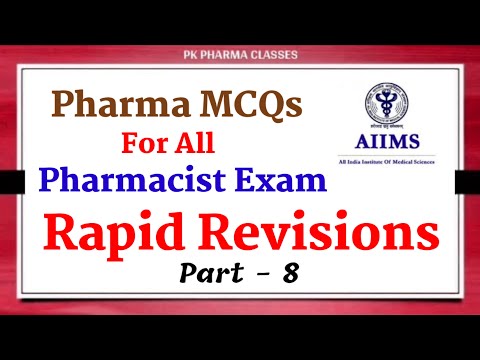 Pharma MCQs || Pharma MCQs for all Pharmacist Exam || Aiims Exam Paper @PKPharmaClasses