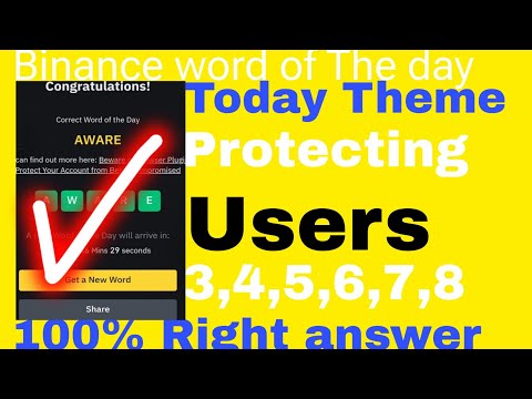 Binance word of The day protecting users #freecrypto #binance #word  #answer #freecrypto