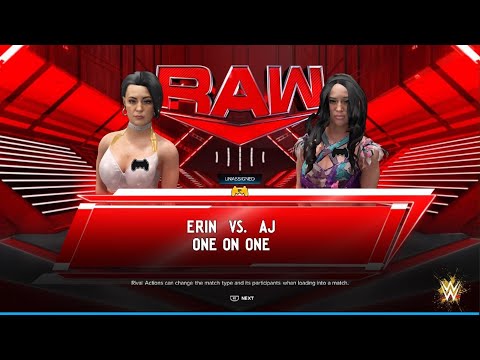 WWE 2K24 AWA Monday night dawn: Erin returns to vs AJ