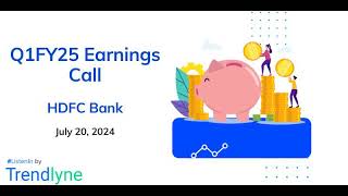 HDFC Bank Earnings Call for Q1FY25