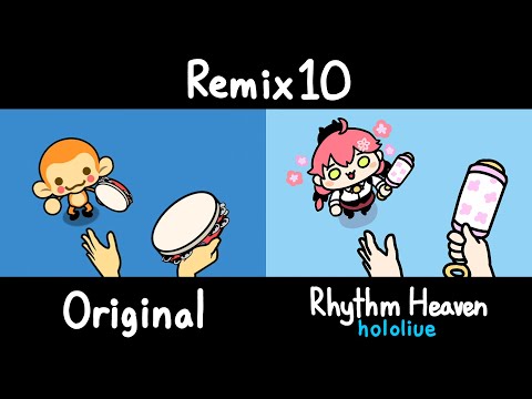 Hololive Rhythm Heaven Comparison with Original Rhythm Heaven Remix 10