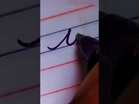 How to write letter 'i' in cursive handwriting #handwriting #shorts