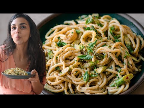 Cook with me! Lemon Asparagus Pasta + Q&A!