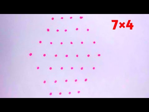 7×4simple poo kolam||easy muggulu||friday kolam design||dharas house||#10