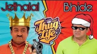 FT. Jethalal vs bhide thug life 😡 || jethalal attitude status 👿 || #jethalal #viaral