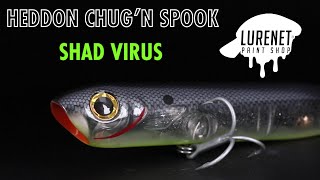 Heddon Chug'N Spook Shad Virus - Lurenet Paint Shop (Custom Painted Lures)