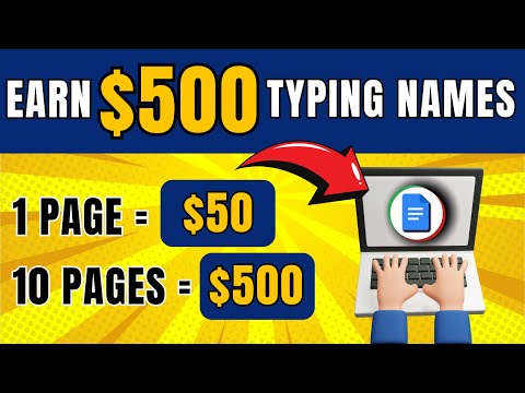 Earn $500 Daily by Typing Names Easily