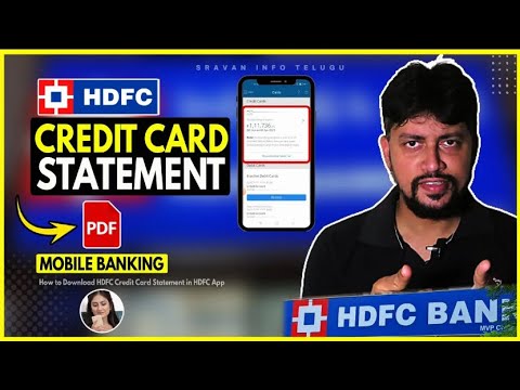 🔥 How to download credit card statement HDFC app | HDFC Mobile Banking telugu |  @sravaninfotelugu