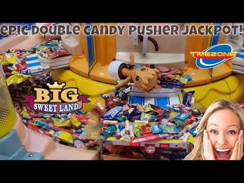 This DOUBLE Candy Pusher JACKPOT Will Blow Your Mind!!!!!