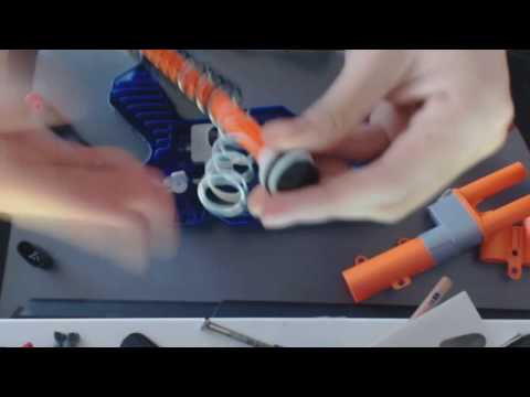 Nerf SplitStrike mod - Spring installation