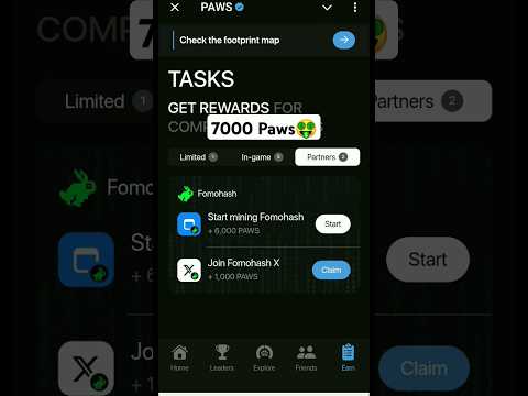 Paws Airdrop 7000 Paws Claim Now,New Task Today Paws,Paws Airdrop Earn free paws