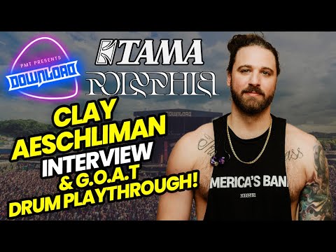 POLYPHIA's Clay Aeschliman Interview At Download 2024 - New TAMA Kit + G.O.A.T. Live Playthrough!