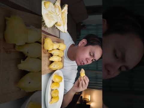 ASMR DURIAN (EATING SOUNDS)  THIS FOOD MAKES PEOPLE GO WILD - ASMR DURIAN OPENING & EATING SOUNDS!"