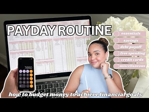 PAYDAY ROUTINE 💸 // Managing money, budget breakdown + allocating for essentials, savings + debt