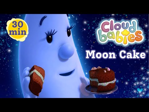 Mid Autumn Festival 🌝🍰 Baking a Moon Cake! Moon Clip Compilation | Cloudbabies Official