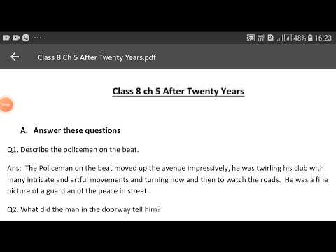 Class 8 English Ch 5 After Twenty Years Questions and Answers