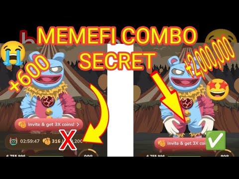 Memefi secret combo tip for today