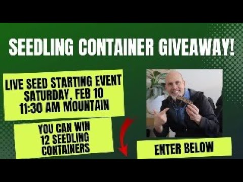 Live Seed Starting Webinar Tomorrow - Join the Prize Drawing!!