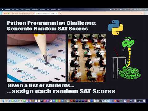 Python Programming Challenge #5 - Generate Random SAT Scores