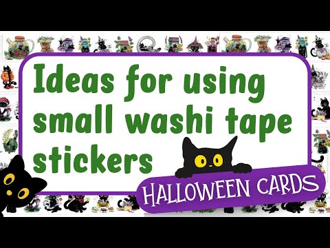 Use up your SMALL washi tape and P.E.T. stickers today! Fun Halloween cards | The Washi Tape Shop