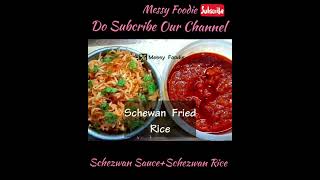 Homemade Schezwan Sauce+ Schezwan Rice #shorts #foodie #messyfoodie #onepotrice #onepotrecipes #sau