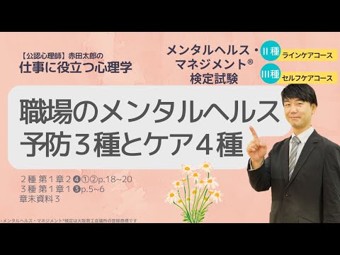 Ⅲ③職場のメンタルヘルスケアの予防３種とケア４種