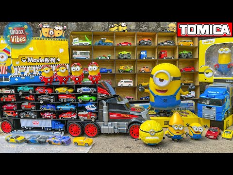 Satisfying with Unboxing DESPICABLE ME 4 Toys and Giant TOMICA Set TOMICA Truck TOMICA Vehicle