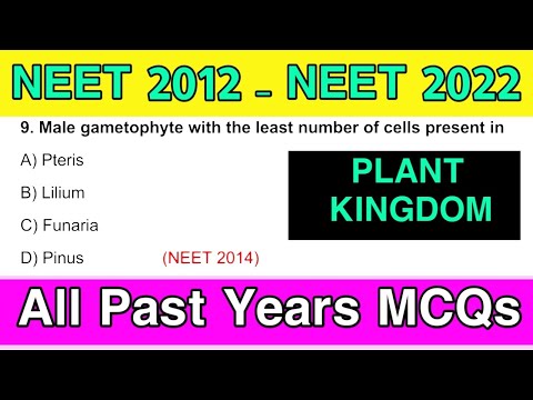 Plant Kingdom MCQ | Last 10 years PYQs of NEET || NEET 2012 - NEET 2022