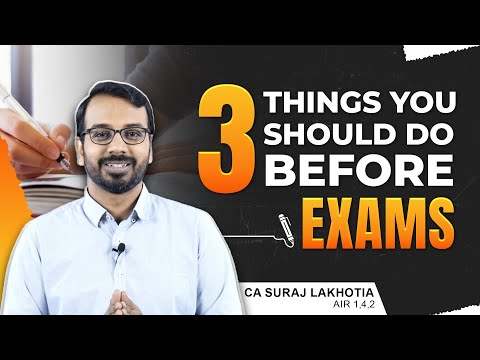 3 Things You Should Do Before Exams| CA Exams Checklist