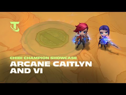 Arcane Caitlyn and Vi | Chibi Champion Showcase - Teamfight Tactics