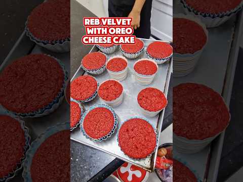 Red Velvet  with Oreo cheese cake #food #cake #cooking #recipe #swissroll