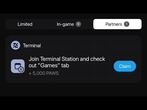 Join Terminal Station And Check Out “Games” Tab Paws |Paws New Task |Join Terminal Station 5000 PAWS