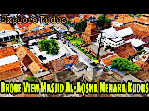 Drone View Masjid Al Aqsha Menara Kudus