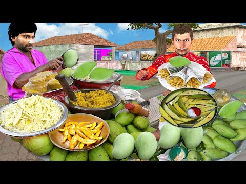 Kacha Aam Masala Yummy Green Mango Masala Summer Special Street Food Hindi Kahaniya Moral Stories